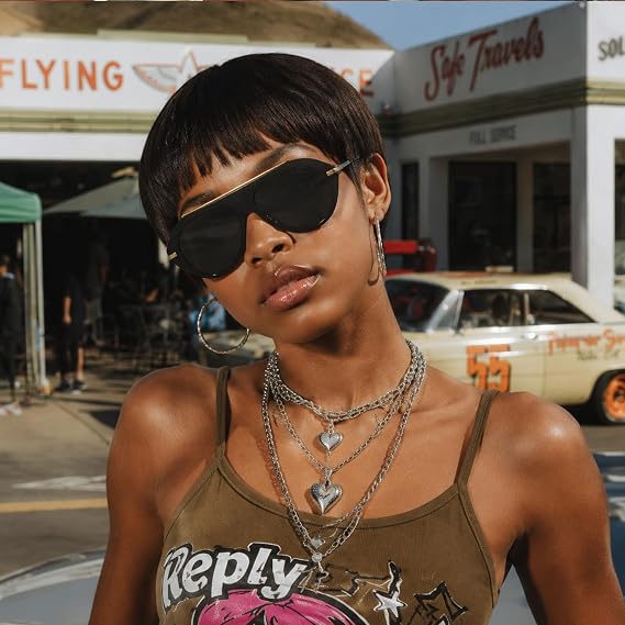 Oversized Oval Aviator Style Sunglasses for Women and Men Zinnia