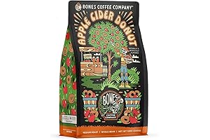 Bones Coffee Company Apple Cider Donut Flavored Whole Coffee Beans