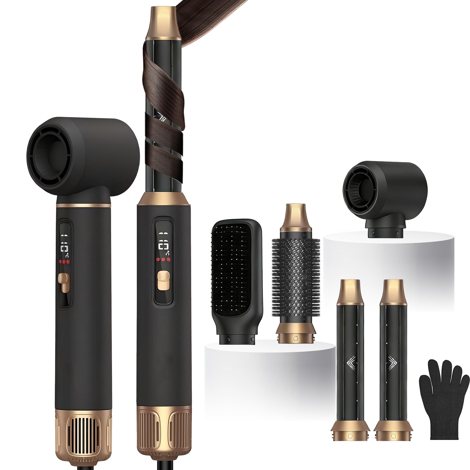 Atopskins 5-in-1 Blow Dryer Brush &amp; Auto-Wrap Air Styler Set