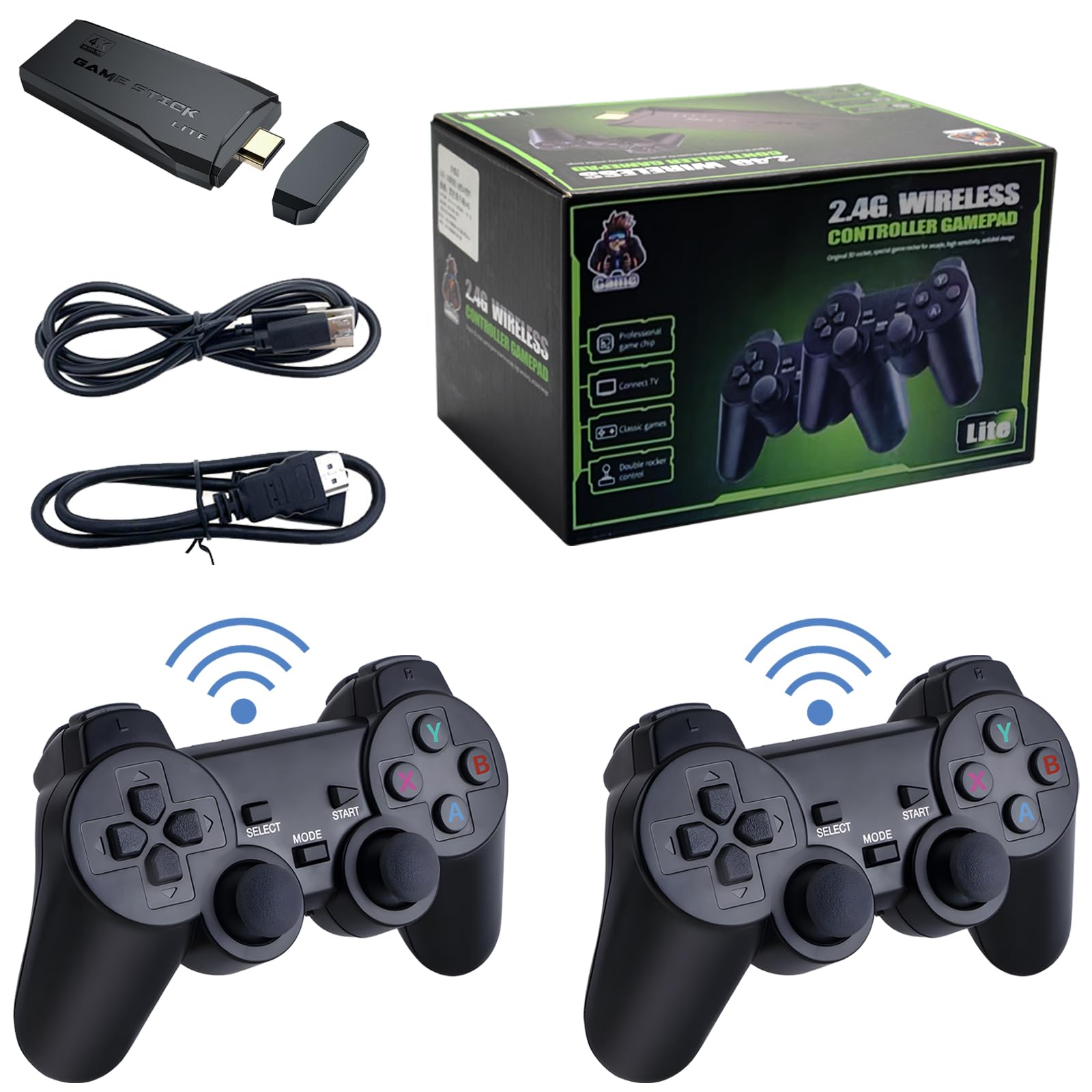 Plug and Play Video Game, CWZZ M8 Wireless Retro Game Console, Retro ...
