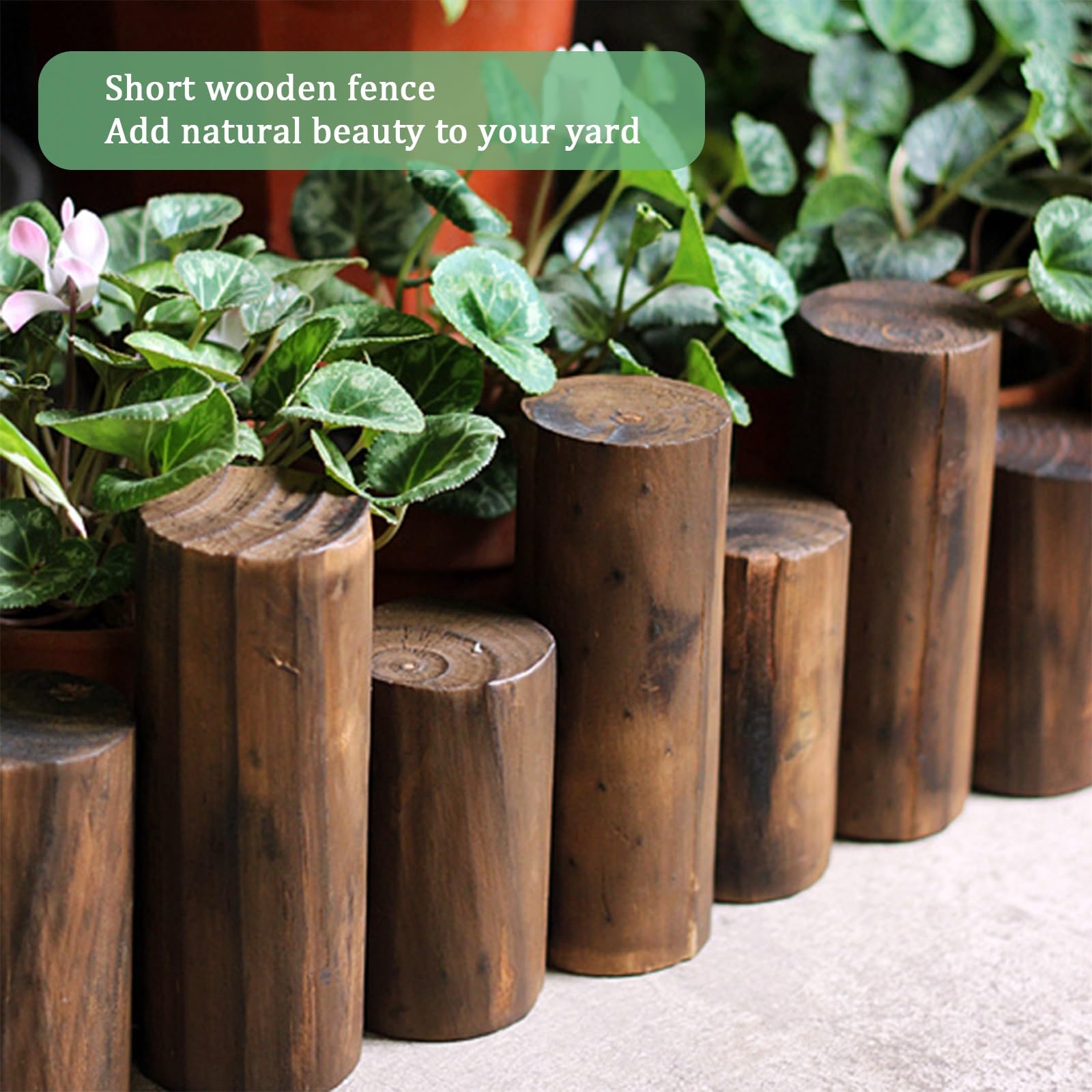 Borde De Jardín De Plástico Con Aspecto De Madera XINZI - 2.8 M (10 Unidades), Marrón, Fácil Instalación, Flexible