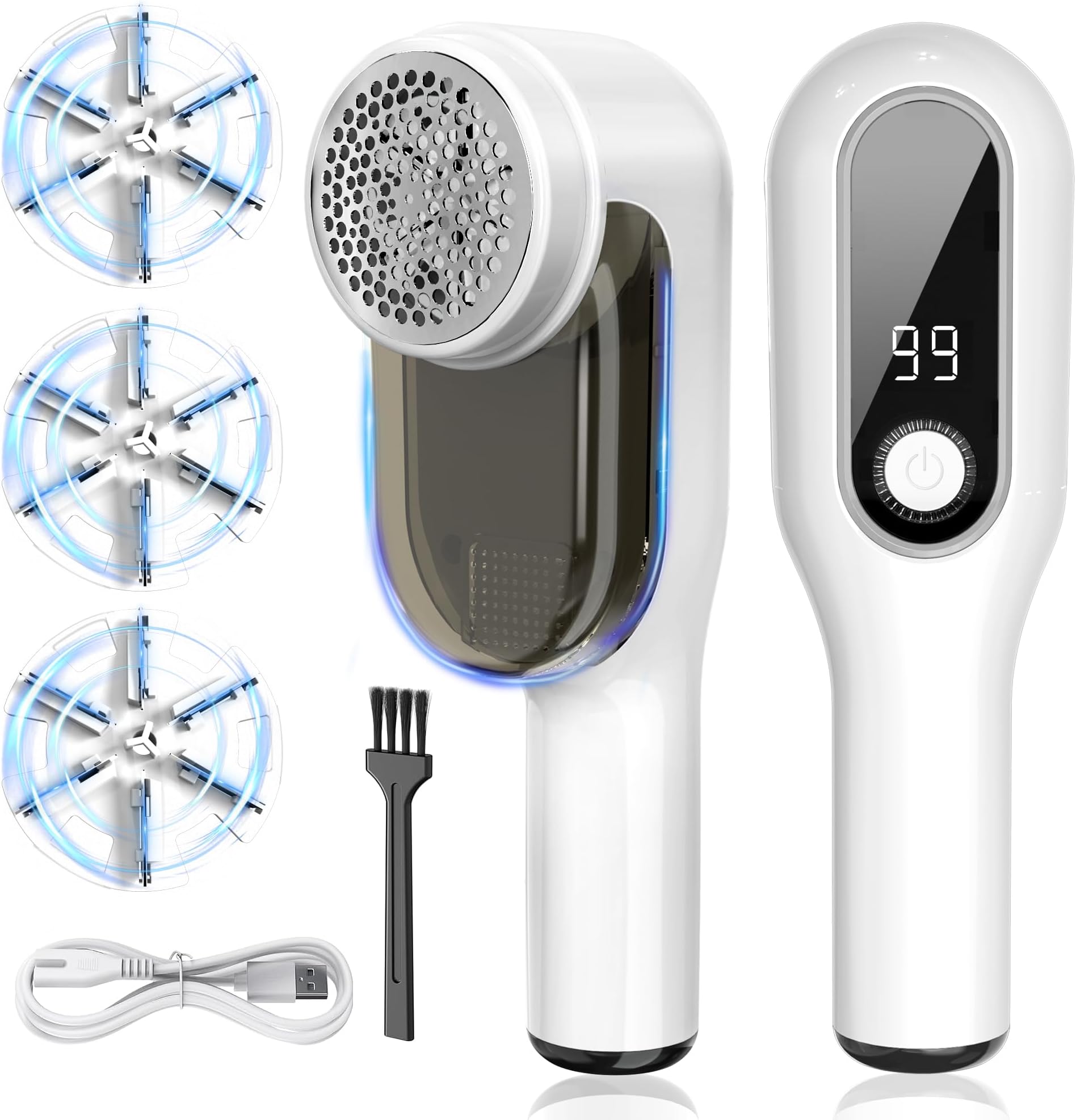 PKBD Large Size Electric Charging Fabric Shaver and Lint Remover with 3 ...