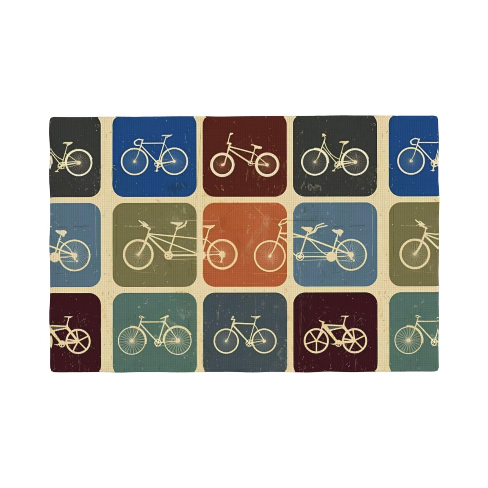 Set de table lin vélo 30x45 cm lavable et antidérapant pour table de cuisine
