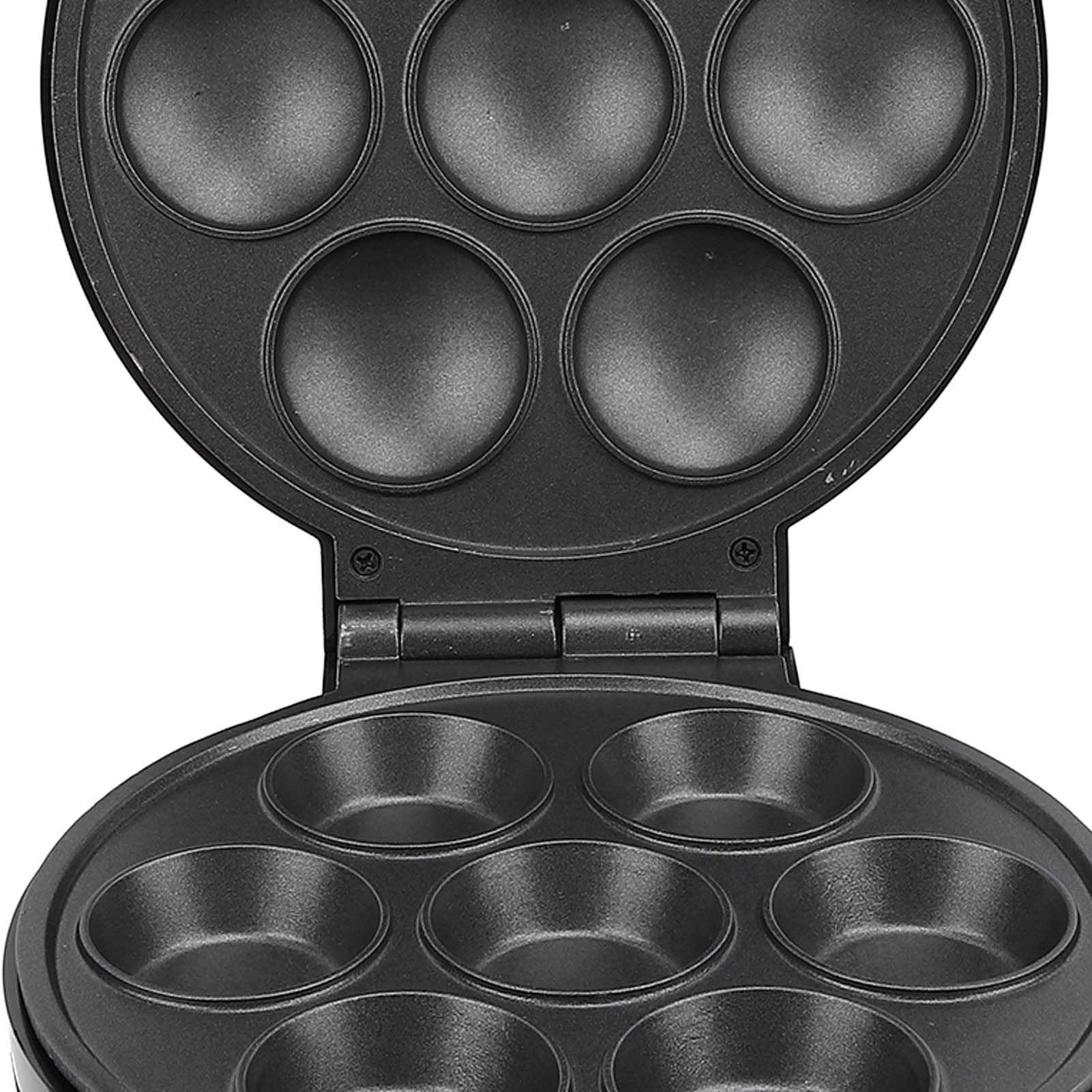 Rengue Macchina per Cupcake 7 Macchina per Cupcake Muffin Maker 1000W Compatta con Indicatore Luminoso di Blocco di Sicurezza per Dolci da Domestica Tazze per Pizza Regali (Spina europea 220 V)