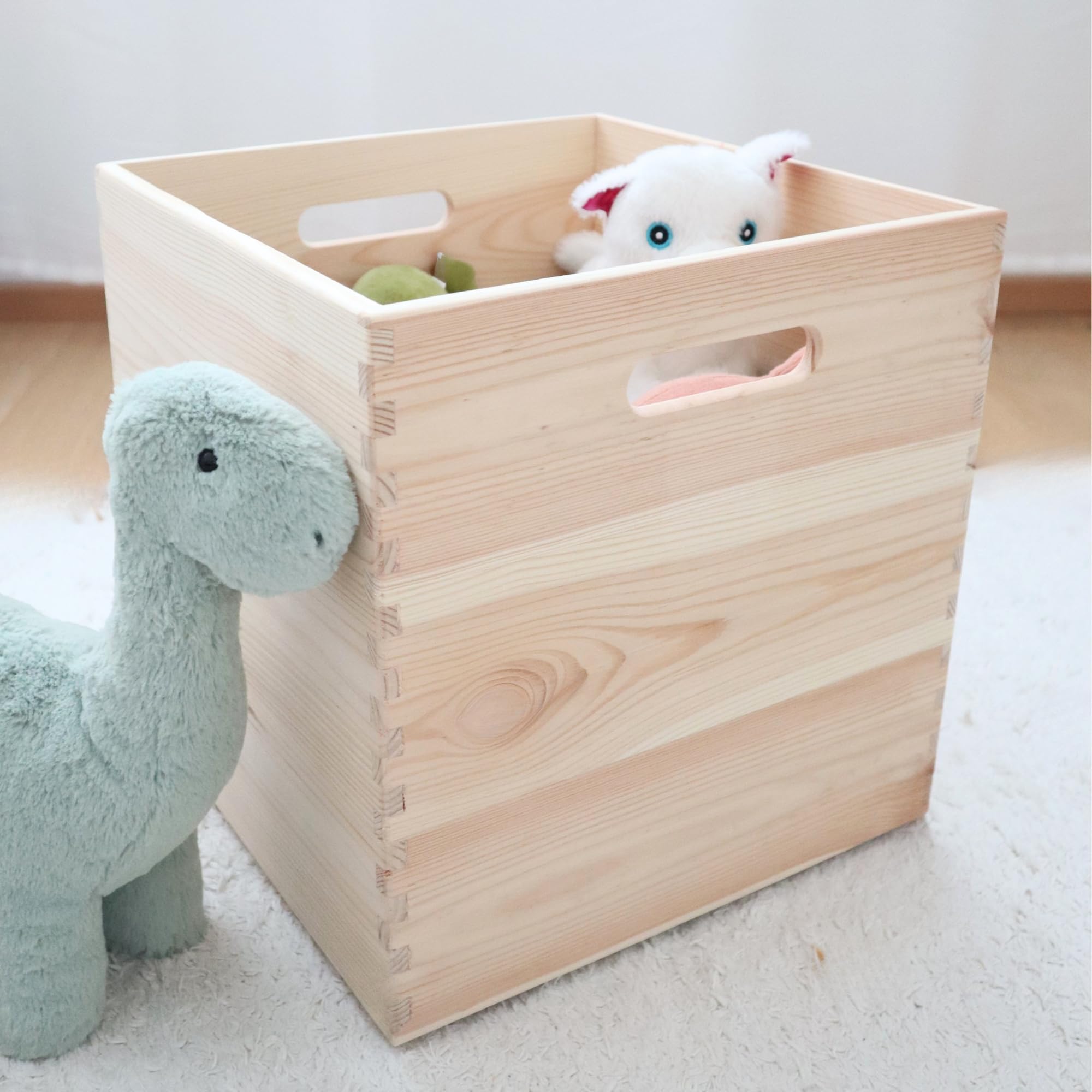 Spielzeugkiste aus Holz, Holzkiste 30x30x30 cm, Aufbewahrungsbox fürs Kinderzimmer & Wohnzimmer – passend für IKEA KALLAX und EKET – Holzbox für Spielzeug, Bücher & Kinderzubehör SONDERPOSTEN