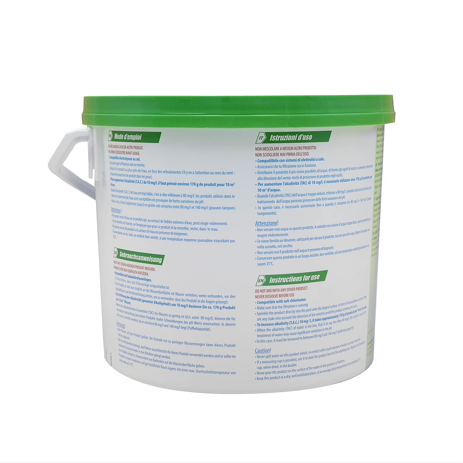 HTH ALKANAL Poudre - 5kg | Correcteur TAC - Augmente l'Alcalinité + 10 Tests HPS OFFERTS 6 en 1