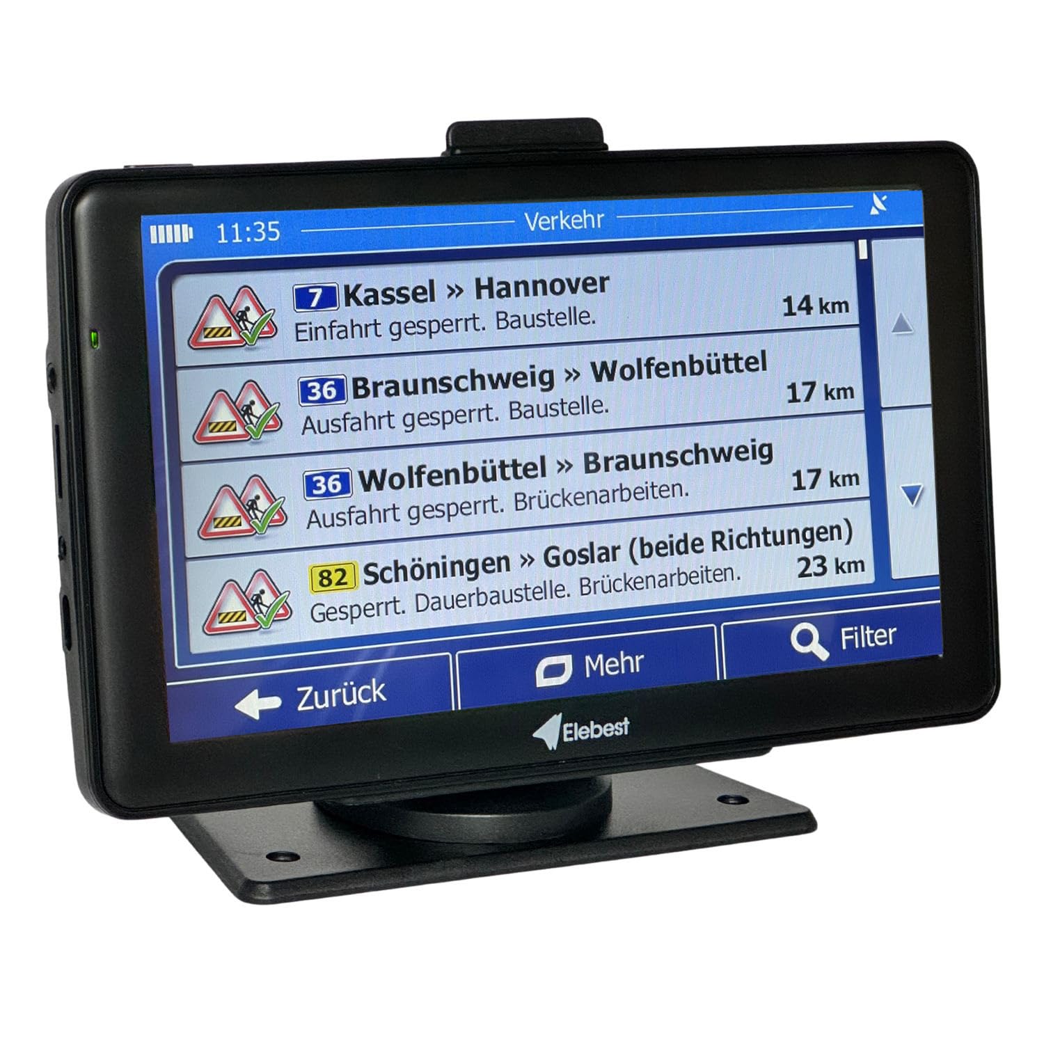 Elebest City 80T TMC PRO, Navigationsgeräte für Auto,Camper Navigationssystem, POI, LKW Navi,Wohnmobil Navi, Lebenslang Kostenloses Kartenupdate