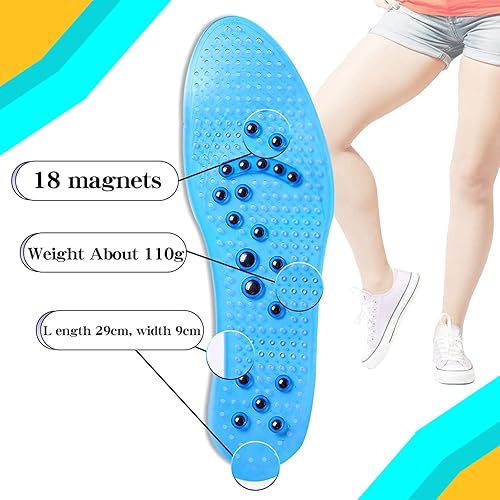 Miniatura 2 de Plantillas para pies, 18 plantillas magnéticas, sandalias de reflexología, terapia de pies, plantilla de masaje para aliviar el dolor, plantillas