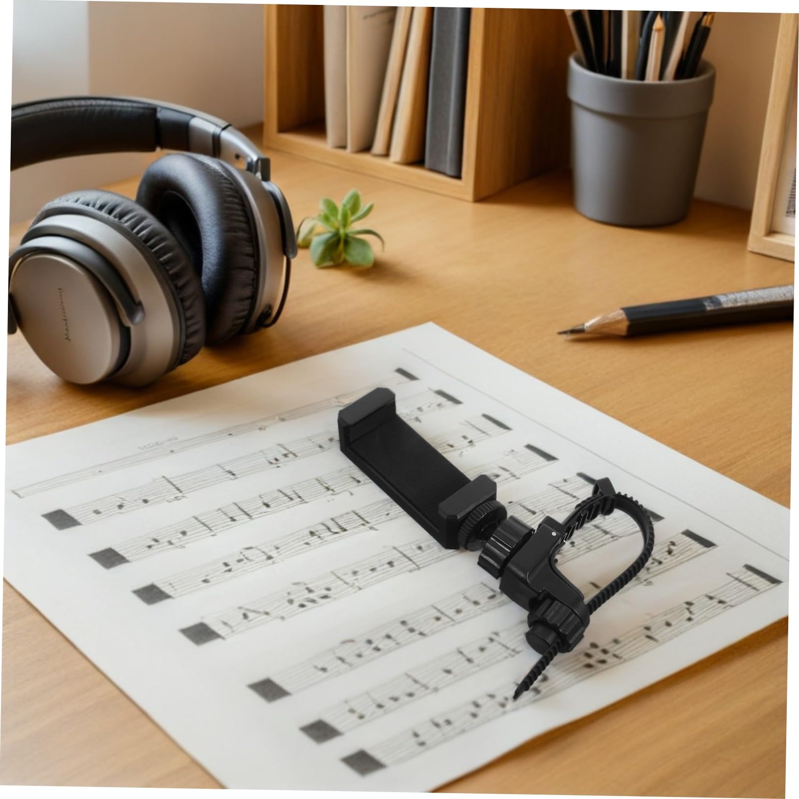 Beaupretty Metall Handyhalter für Trompete und Horn mit Universeller Stabilität Klappbar Schwarz für Proben in Bandräumen und Konzerte