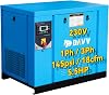 Rotary Screw Air Compressor 5.5HP4KW - 18CFM @ 145PSI - 230V1-Phase - Variable Speed Drive - NPT12 - Industrial Air Compressed System