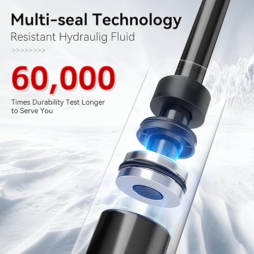 Miniatura 4 de Vepagoo C1620652 Soporte de elevación de choque de 23 pulgadas, 50 libras222 N por soporte de amortiguador de gas para cubierta de caja de