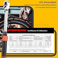 ATsafepro Nyomatékkulcs Készlet 15 Részes 1/4 Hüvelyk 5-25 Nm Kerékpár Motorkerékpár Karbantartás Krómozott Acél 72 Fogas 2