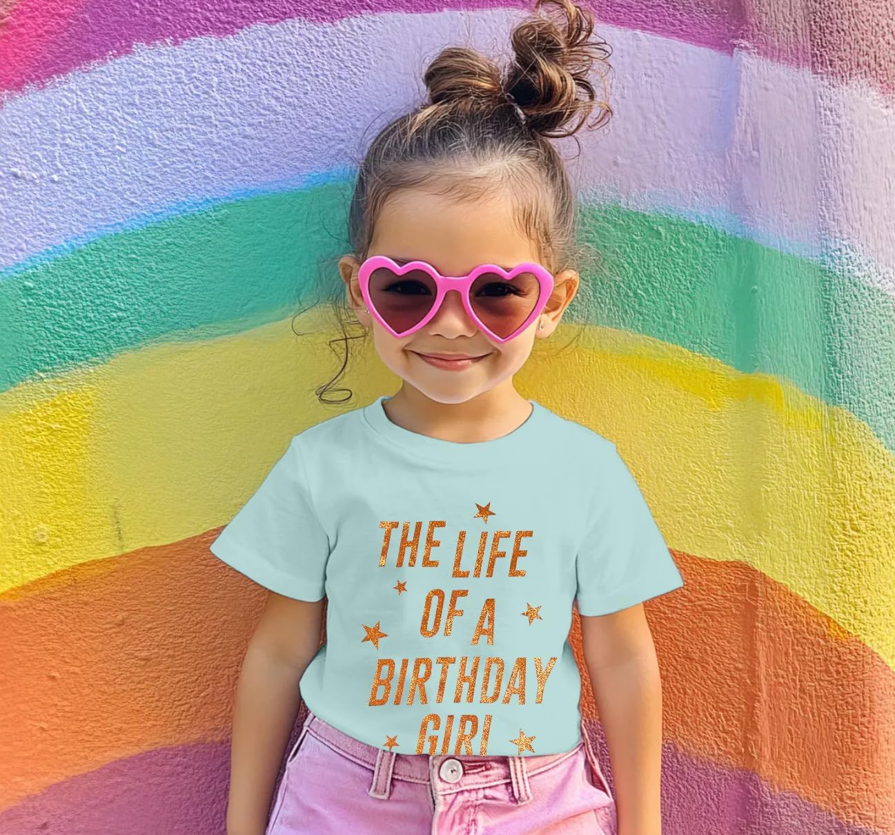 Birthday Girl Shirt for Kids Girls Birthday Outfits Short Sleeve Girls Part Tee Tops