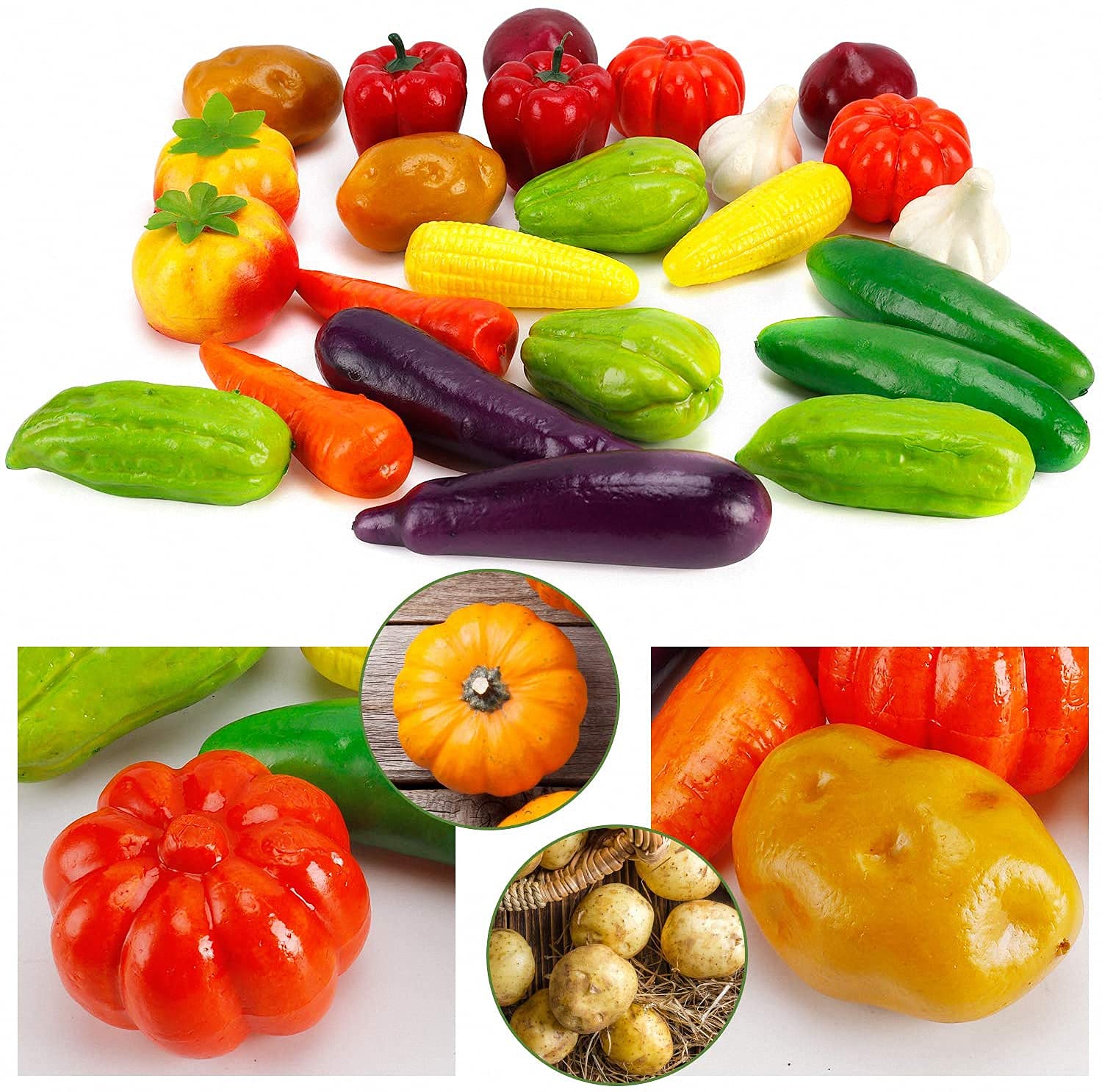 Légumes Artificiels Réalistes – Lot De 12 Pièces, En PP | Décoration Cuisine, Cosplay, Déco Maison