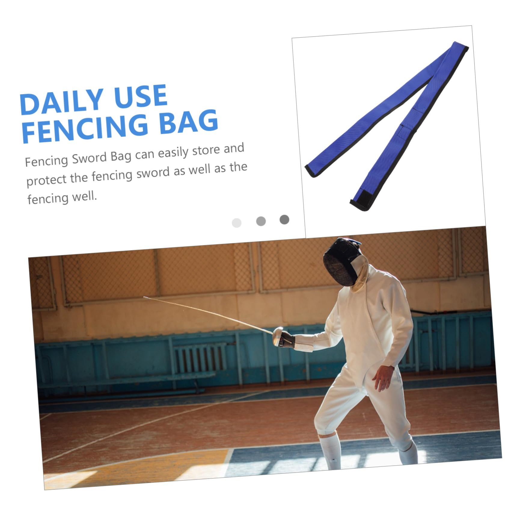 GANAZONO Fencing Sword Bag Sling Multi Function Canvas Pouch for Swords Full Protection Design Lightweight Easy to Clean for Fencing Gear Storage