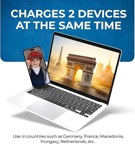 Miniatura 4 de Enchufe adaptador Orei de red eléctrica de EE.UU a red de India 2 en 1 Tipo EF - AlemaniaFrancia (Schuko) 2 - unidades Negro