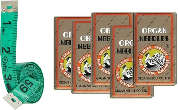 MSB 50 Pieces Home Sewing Machine Needles Assortment Organ 15X1 Size#9,11,14, 16, 18 Deluxe