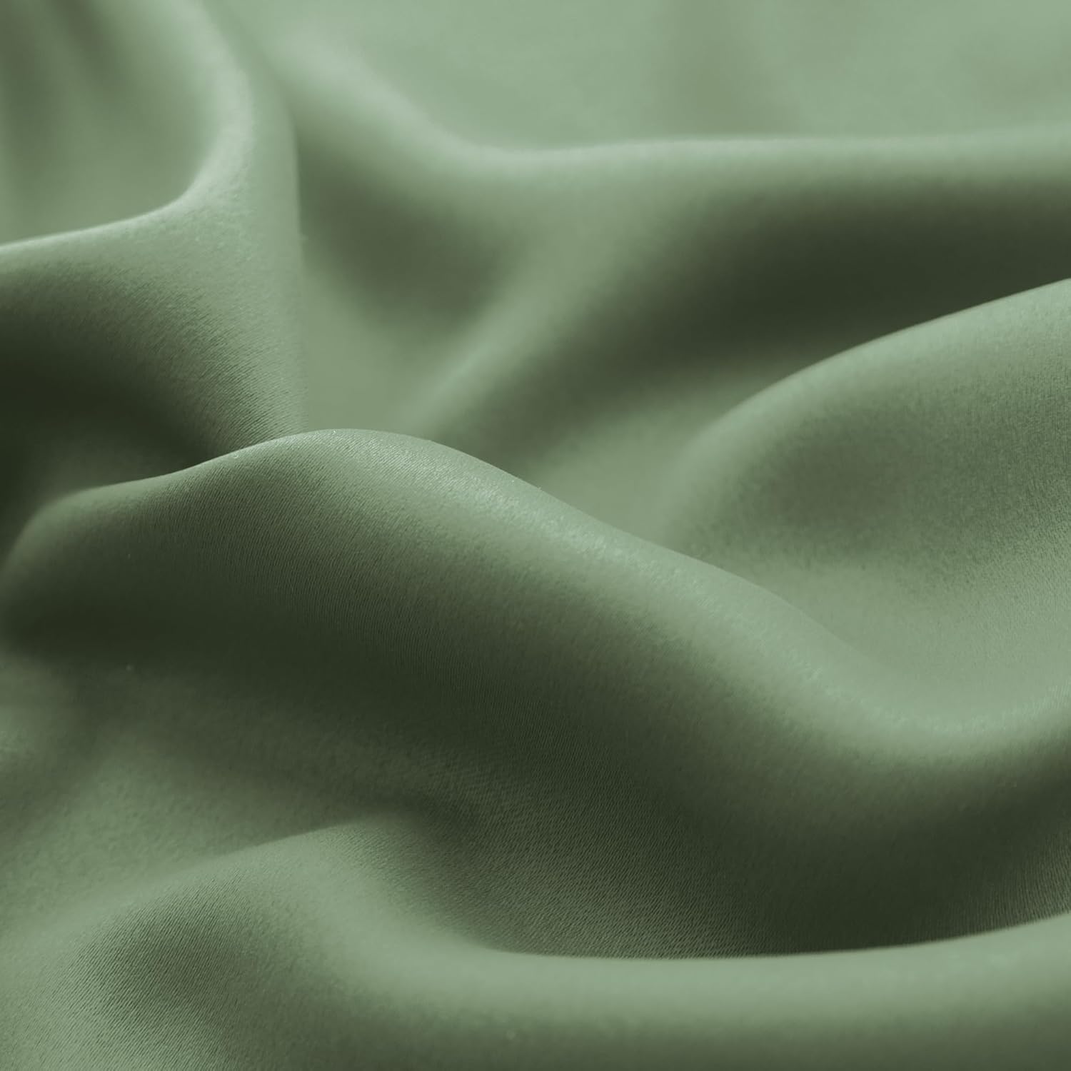 Mrs.Naturall Short Curtains for Small Windows,52x30 Inches Long,Sage Green