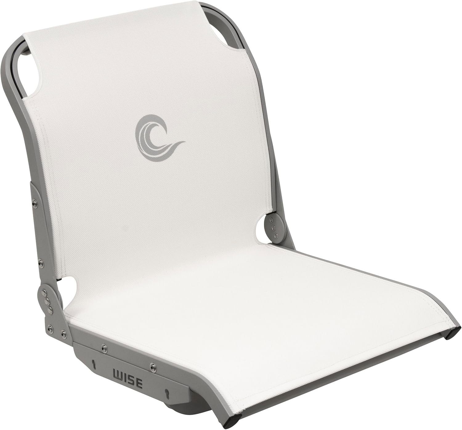 Wise 3374-784 AeroX Cool-Ride Mesh Mid Back Boat Seat - White/Silver Frame