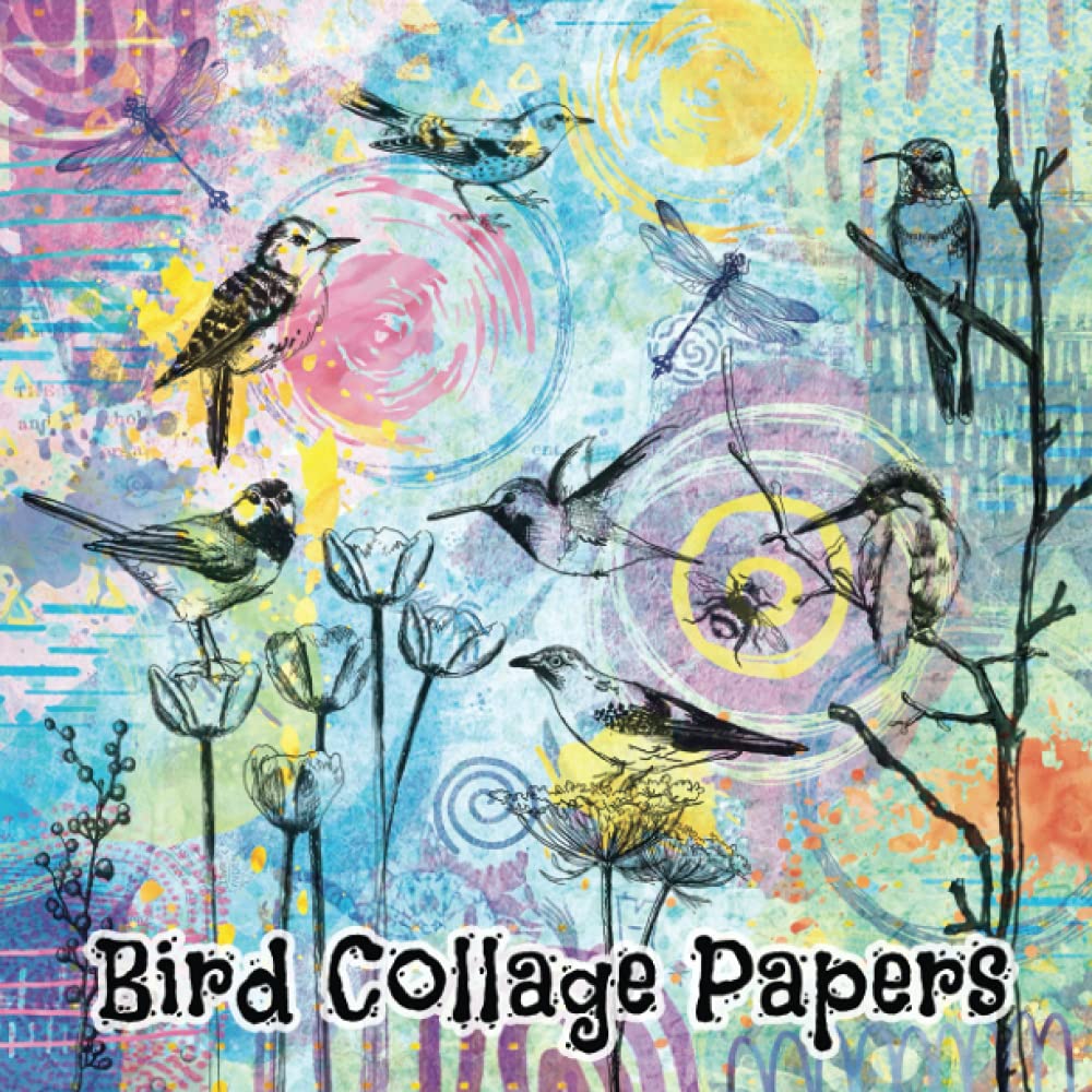 Bird Collage Papers: 40 Gorgeous Unique Sheets Featuring Birds For Mixed Media Art, Junk Journals & Scrapbooks (Enchanted Series)