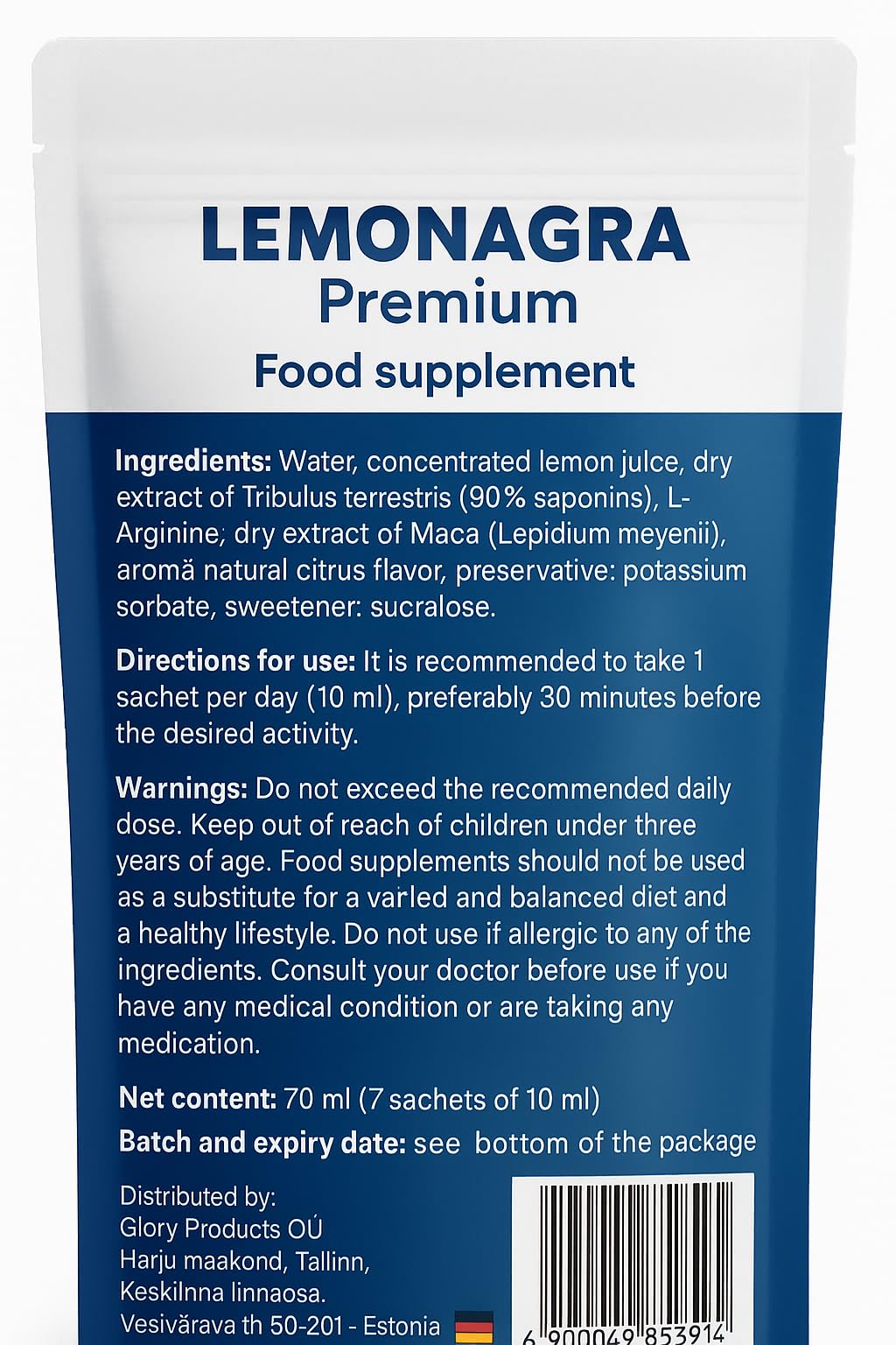 Lemonagra | Apto para hombres | Con potentes ingredientes | Contenido 70ml | 1x