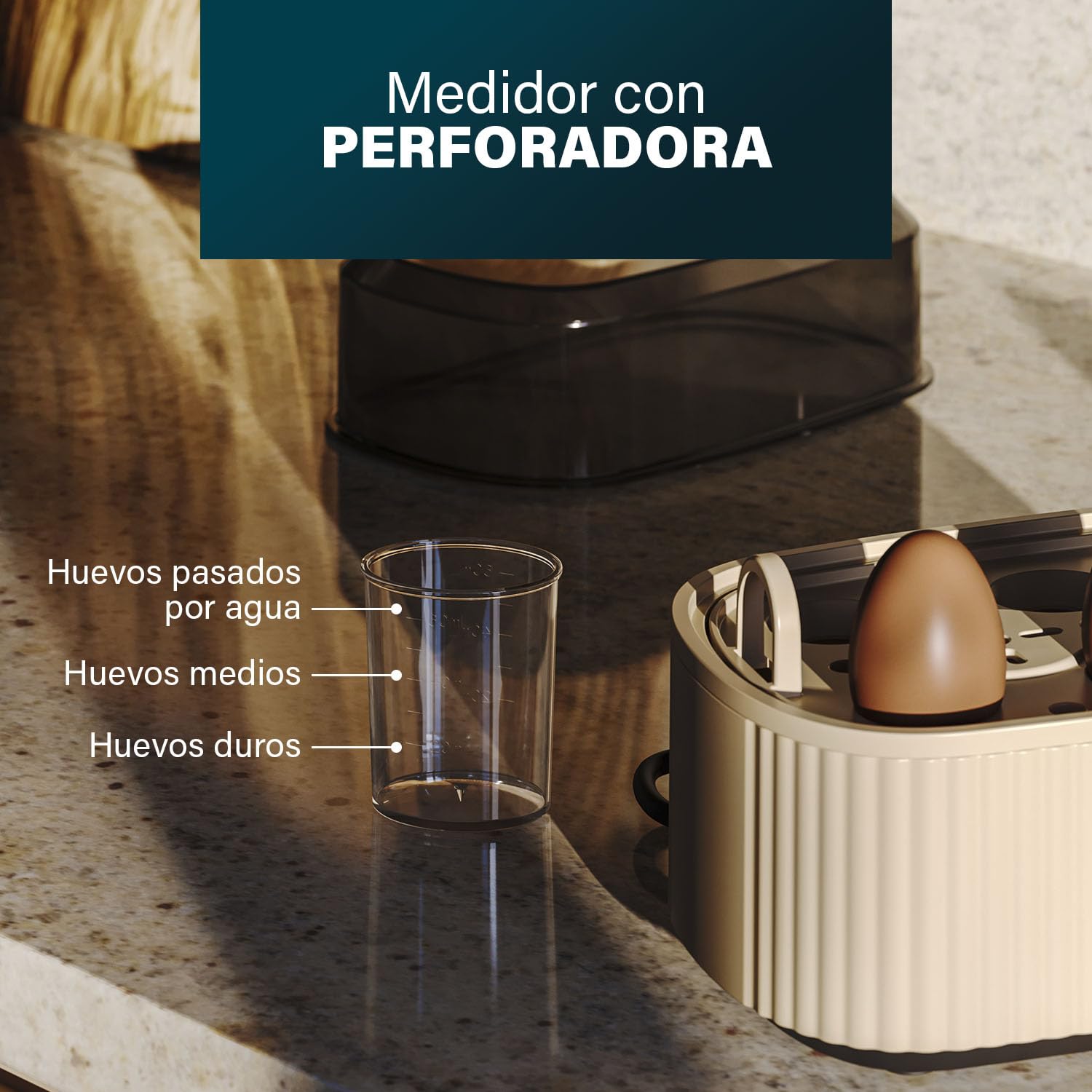 Princess Hervidor de Huevos, Capacidad 6 Huevos, 300W, Medidor para Cocción Suave/Media/Dura, Apagado Automático, Libre de BPA, Tapa con Vapor, Fácil de Limpiar, 262047