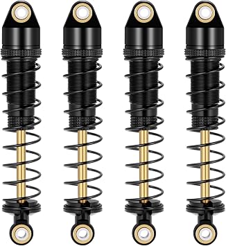 4Pcs Rc Metal Shock Absorber 70/80/90/100/110/120mm Damper For Tamiya CC01 TRX4 Axial SCX10 D90 D110 RR10 1/10 RC Crawler CarBlack 80MM