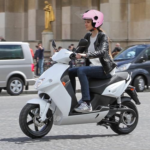 Miniatura 4 de Casco abierto para motocicleta, certificado por DOT, medio casco 34 con visera solar para adultos, casco de motocross unisex para adultos, casco de