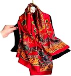 Fashion Scarves Protective Scarf 100% Silk Feeling Scarf Silk Like Scarves Long Lightweight Sunscreen Shawls for Women