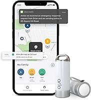 Vista 2 de Arlo Safe Family Bundle - 1-Year Safe App Family Plan & 2 Button Accessories - Safety Keychain for Women, Elderly Assistance, College Essentials