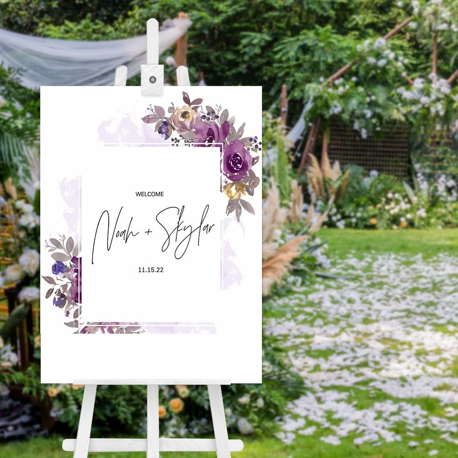 Panneau de bienvenue mariage bois déco champêtre et bohème