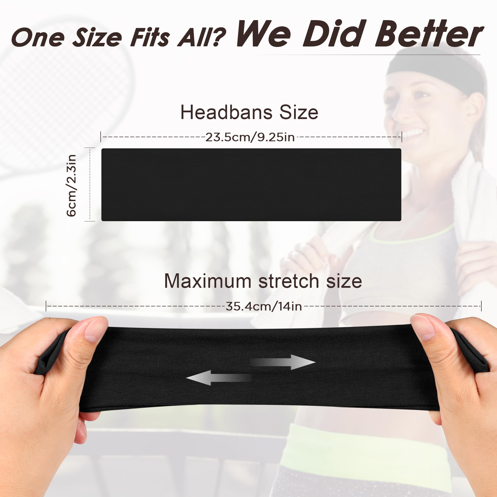 Amazon.com : Ztomine Headbands for Women, 8pcs Stretchy Non Slip