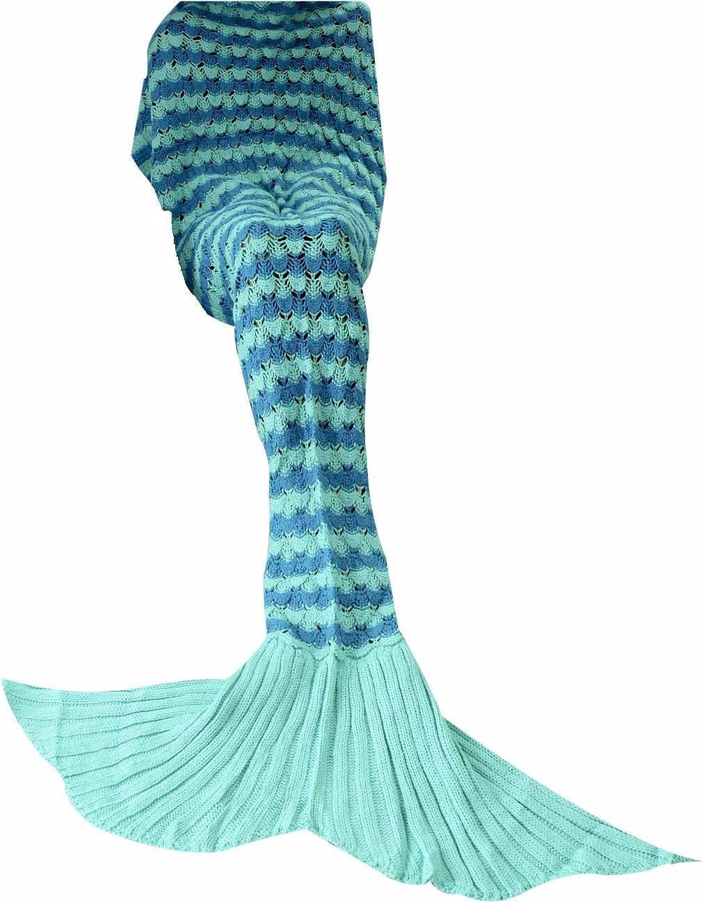 FADFAY Kids Mermaid Throw Blanket (28''*59'',Green)