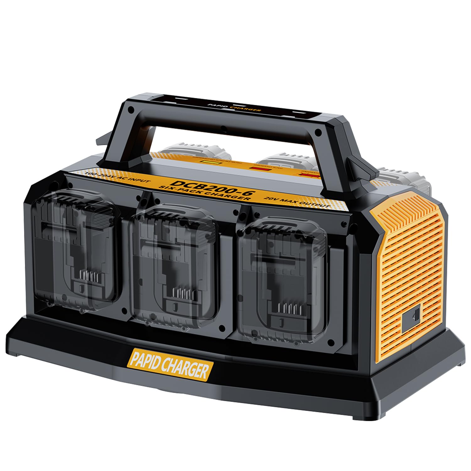 Photo 1 of DTEZTECH 6-Port Fast Battery Charger for DeWalt 20VBattery, Replacement for DCB104 DCB107 DCB115,Compatible with 20V Max 60V DCB200 DCB203 DCB204DCB205 DCB206 DCB606 DCB609 (Charger Only)