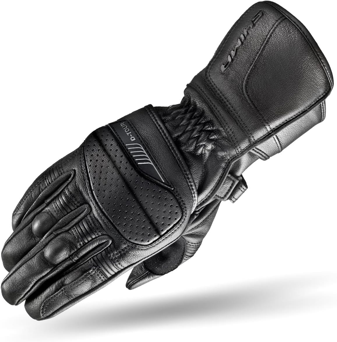 SHIMA D-TOUR Motrocycle Gloves for Men - Classic, Vintage, Reinforced, Summer Leather Biker Riding Gloves with Knuckle and Finger Protectors, Reinforced Palm (Black, XXL)