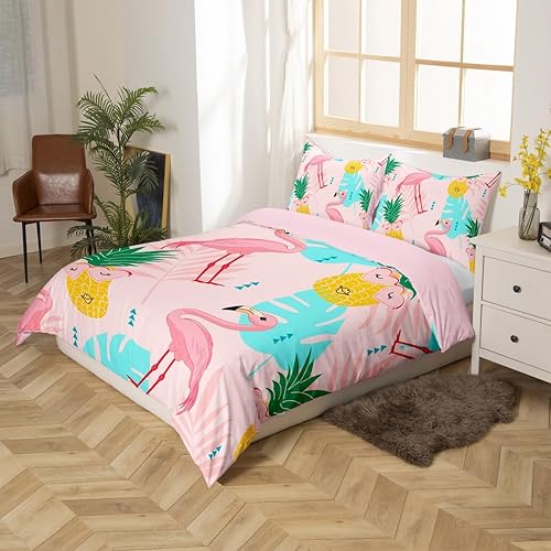 Miniatura 21 de Juego de ropa de cama de dibujos animados para niños, funda de edredón con estampado de vaca rosa, tamaño Queen, funda de edredón de piel de vaca