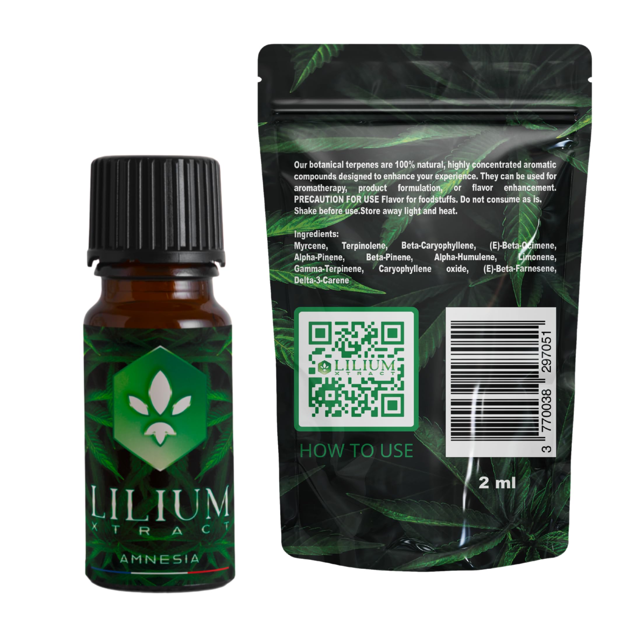 Terpenos Amnesia 2 ml – Aroma Cítrico y Terroso – 100% Natural por Lilium Xtract – aceites esenciales, cosméticos, aromaterapia