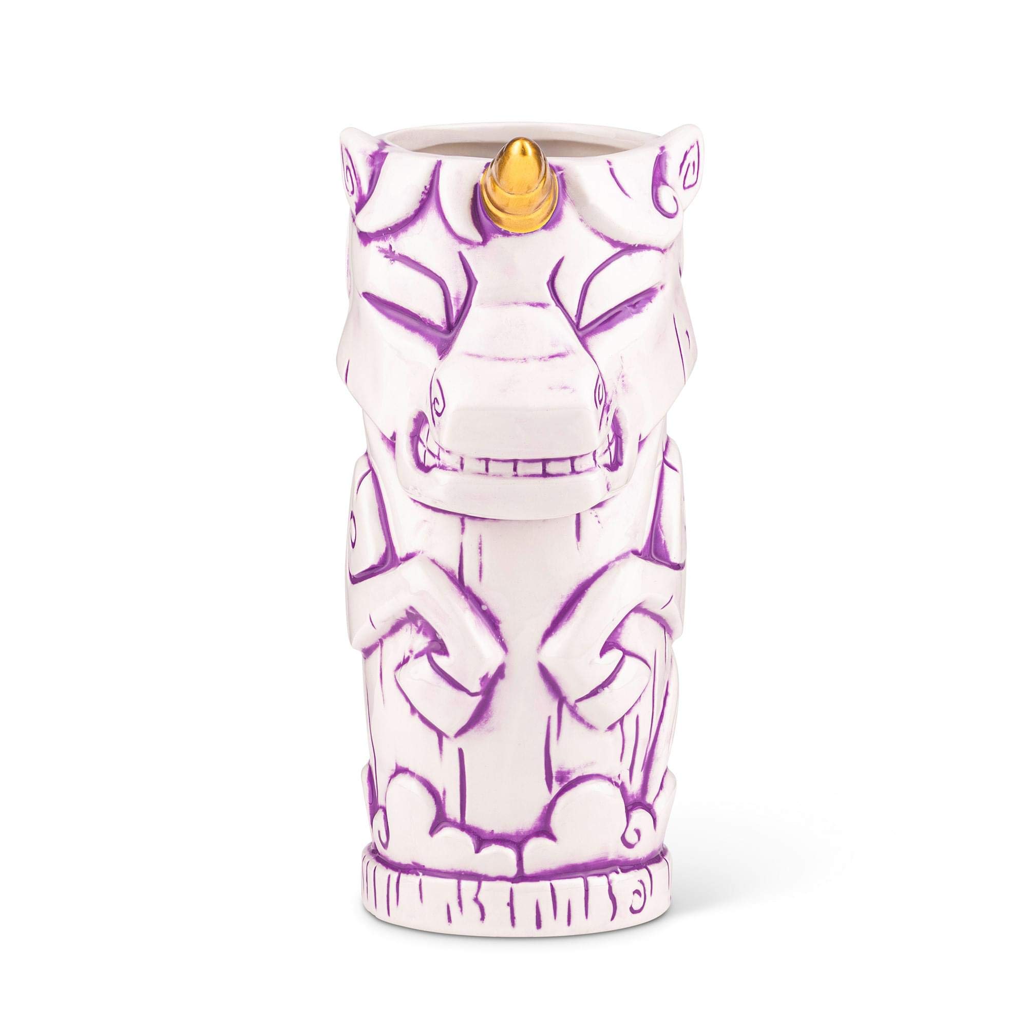 Geeki Tikis White Unicorn Fantasy Mug | Official Geeki Tikis Fantasy Series Ceramic Tiki Style Cup | Holds 19 Ounces