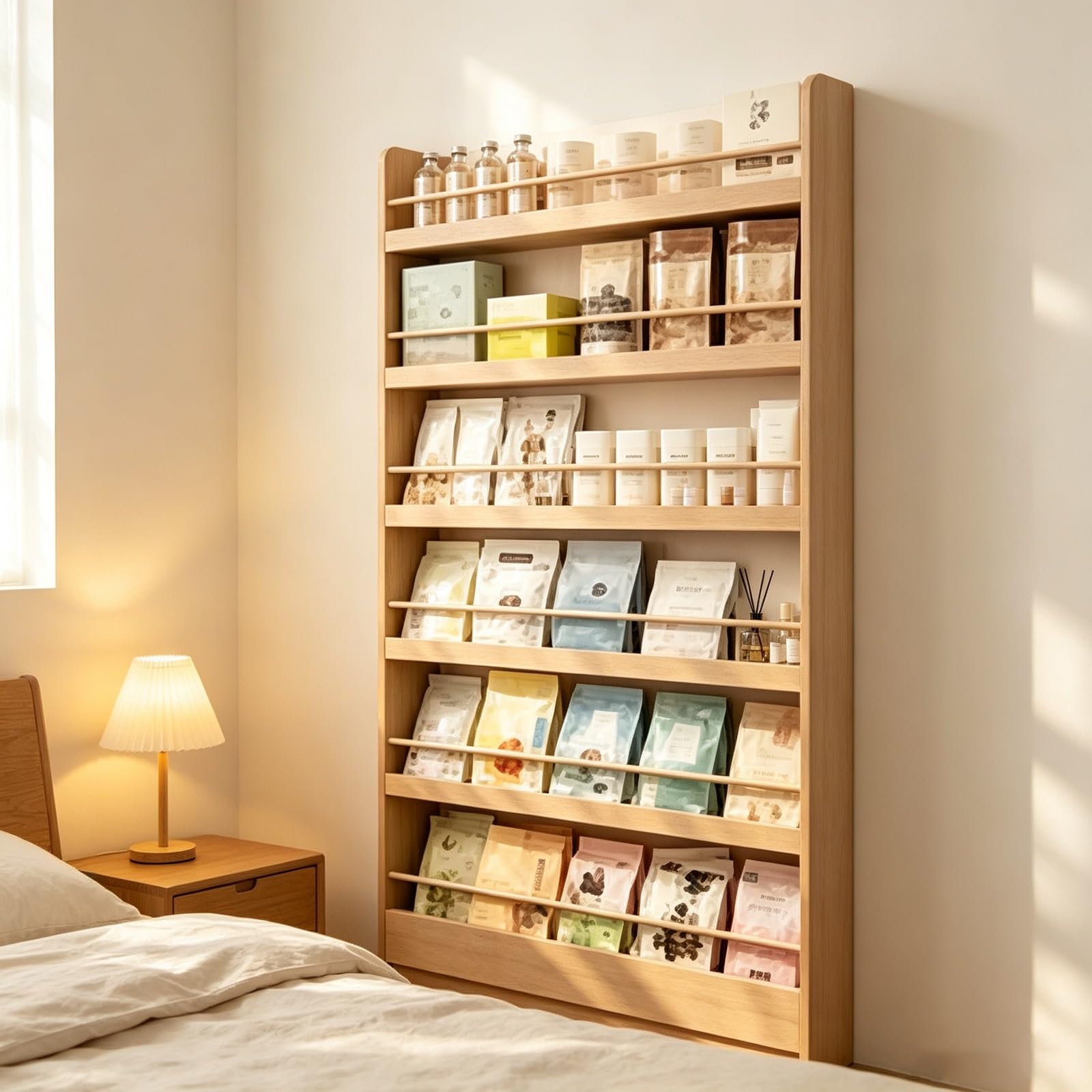 LCNDKF Wooden Inclined Display Rack