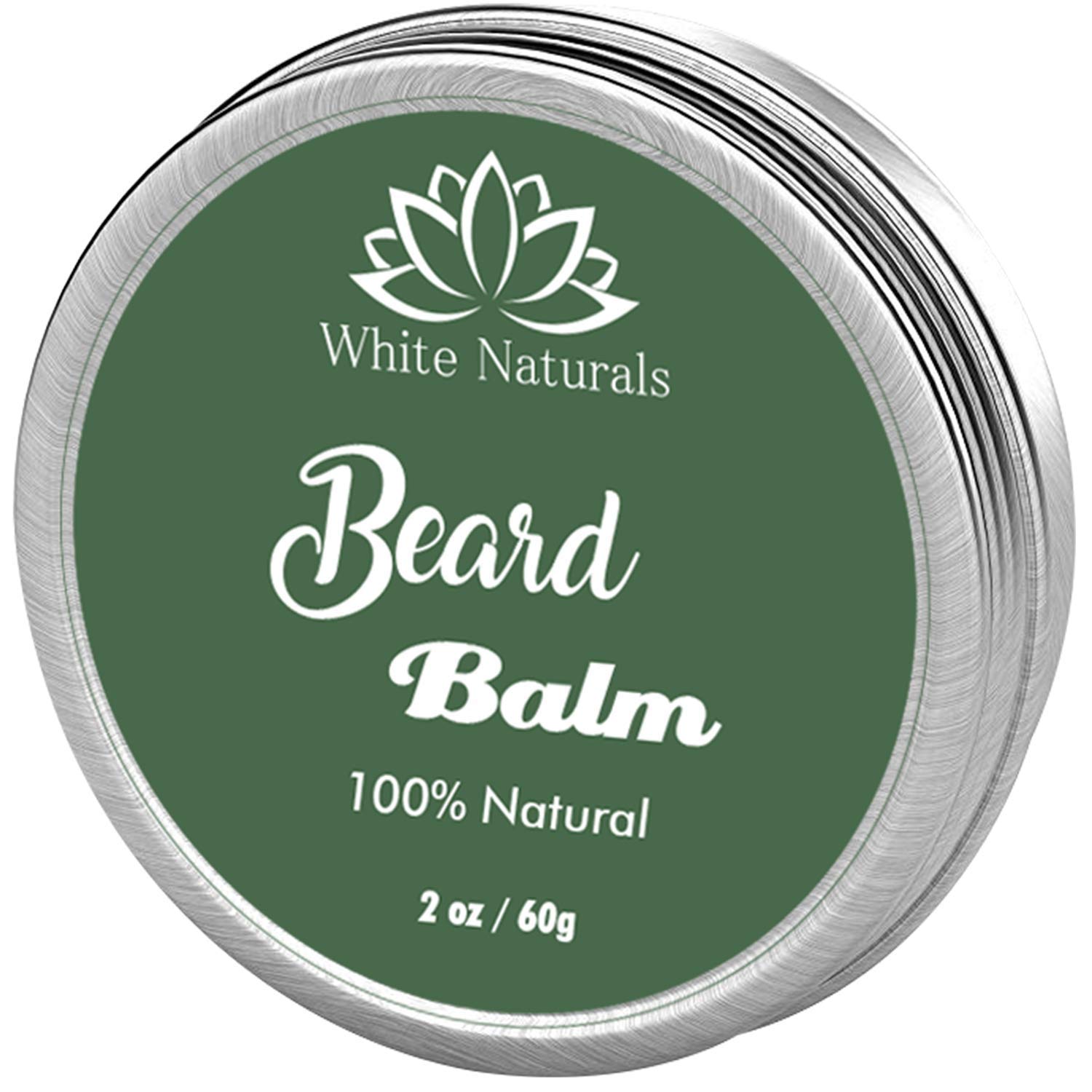 Organic Beard Balm, Styles, Strengthens & Softens Beards & Mustaches - Leave in Conditioner with Natural Argan Oil, Shea Butter, Vitamins and Wax Boost for Ultimate Shine