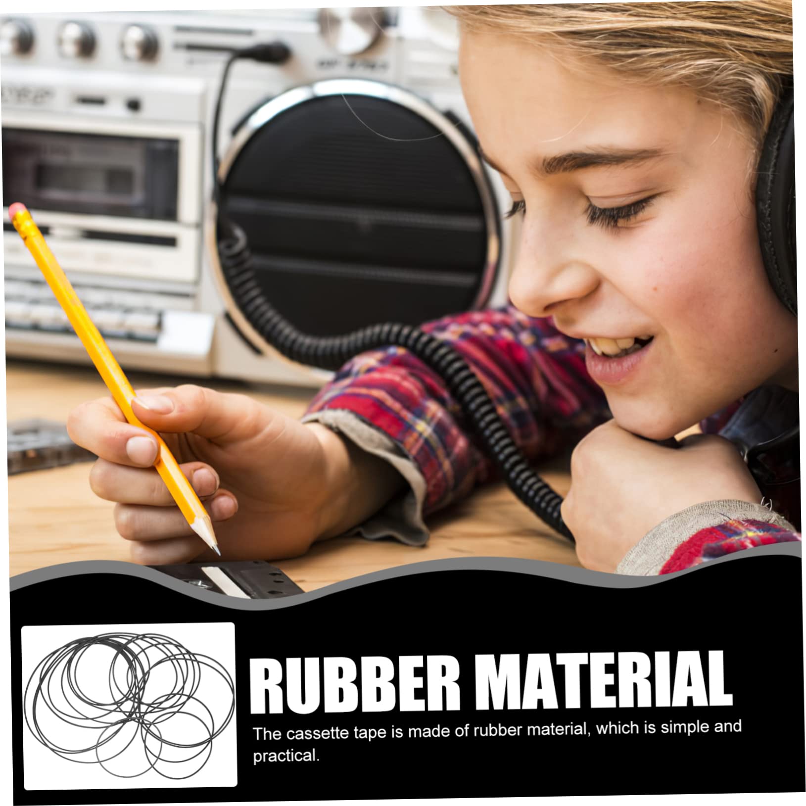 Lot De 50 Courroies En Caoutchouc Pour Réparation D'enregistreur Cassette - Accessoires Pour Platine, Magnétoscope