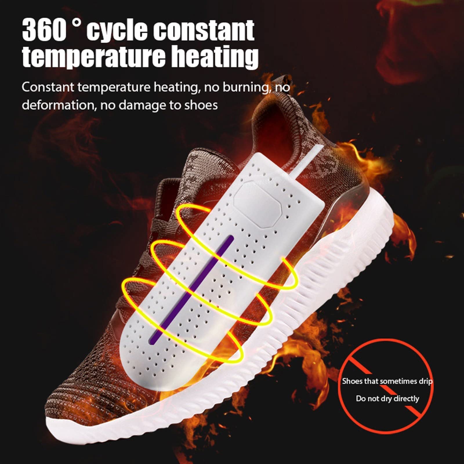 Asciugascarpe intelligente elettrico ultravioletto asciuga scarpe e deodorante con timer scarpe stivali calzini scaldino adulto a forma di piede nessun rumore forte (rosa)