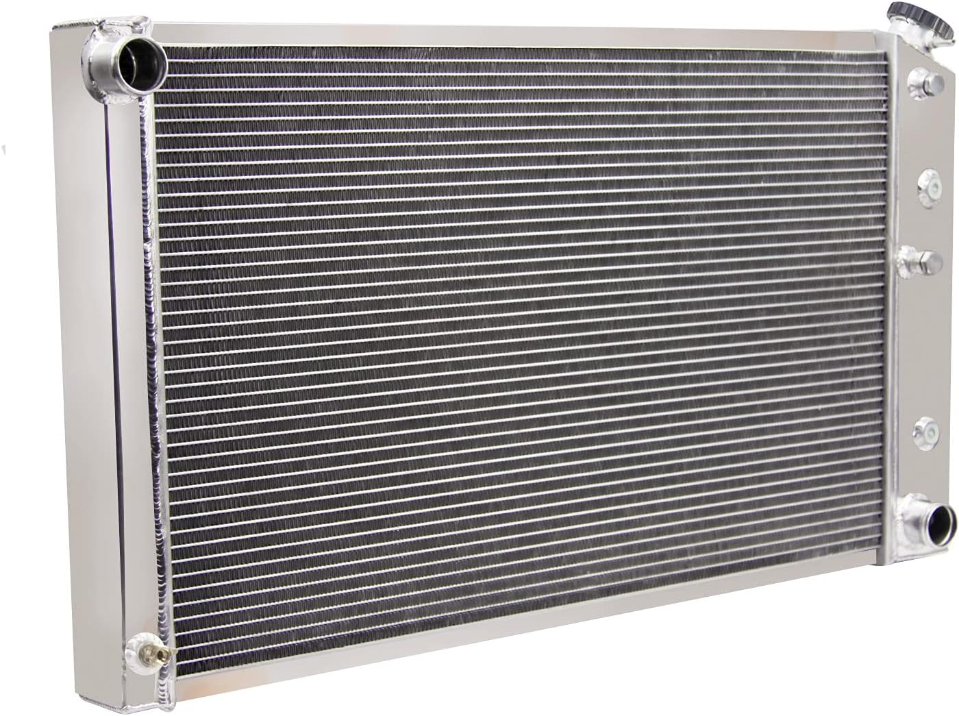 ECMRAD 4 Rows Core Aluminum Radiator Compatible with Chevy Chevelle 1968-1972 Oldsmobile Cutlass 5.7L 7.5L 6.6L 1970 1970