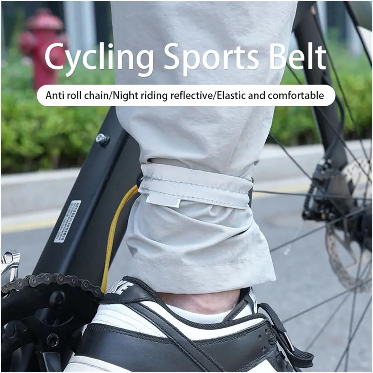 6 Pcs Bicycle Pant Leg Strap Adjustable Elastic Bike Ankle Cycling Safety Bind Bands Clip