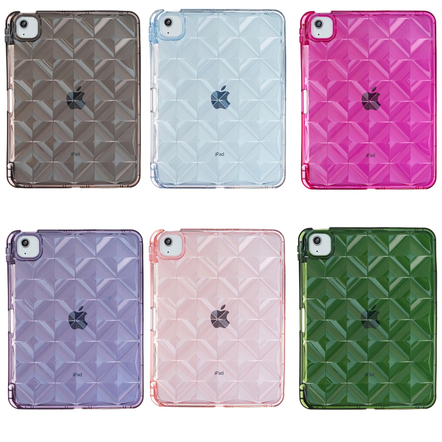 DanYee Bumper Case for IPad Air 4/5 Clear Pad Case Shockproof Transparent Case Compatible for iPad Air 5th/4th Gen 10.9" & iPad Pro 11" with 2 pcs Camera Protection (Dark Green)