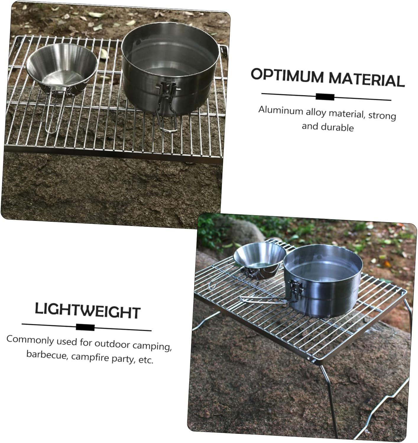 Portable BBQ Grill Camping Grillplate Cooking Rack Retractable Grill Outdoor for Camping