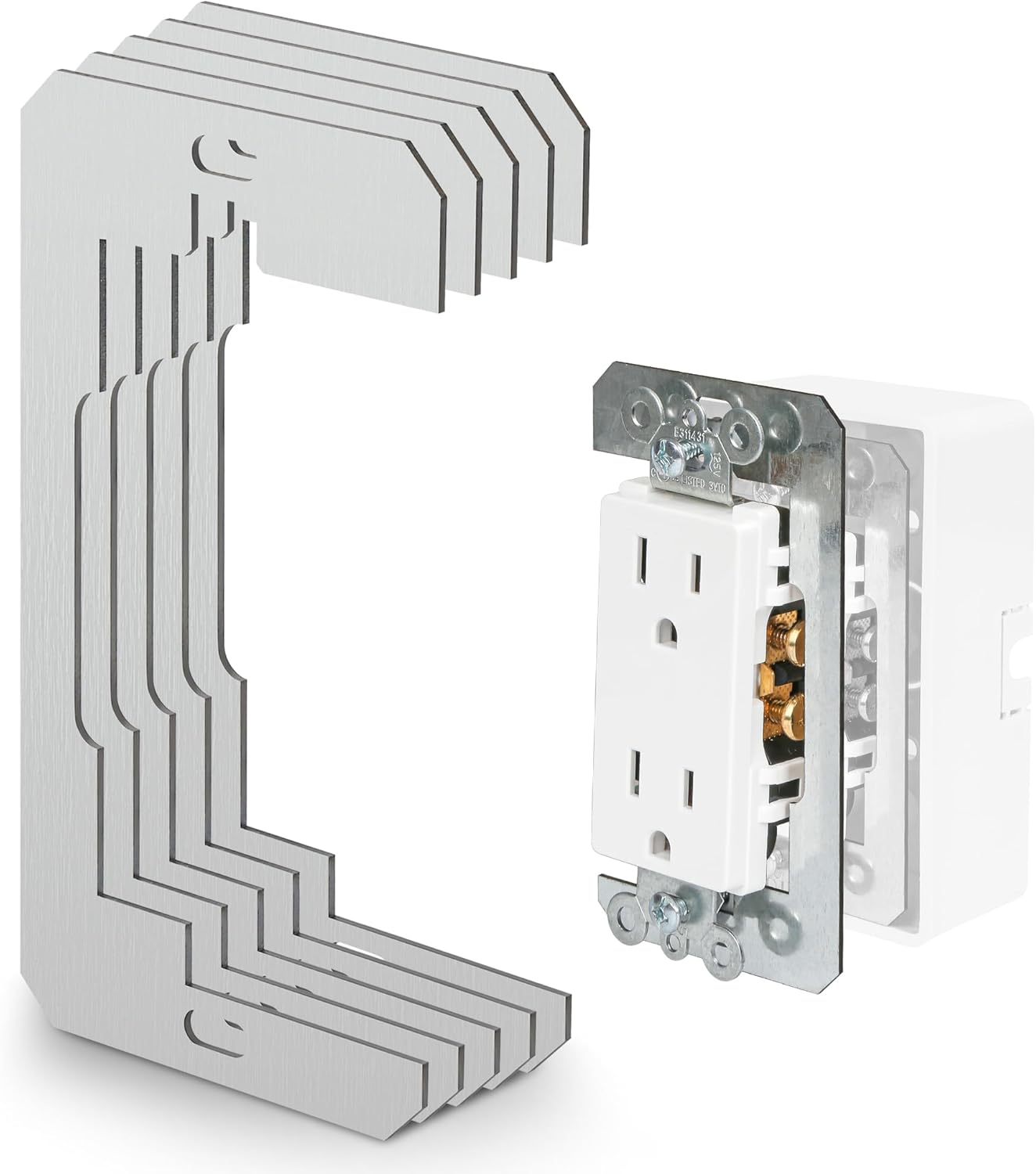 EnigaRlax Wall Plate Spacers, Flush Fit Device Leveling Plates for Electrical Outlts Repair and