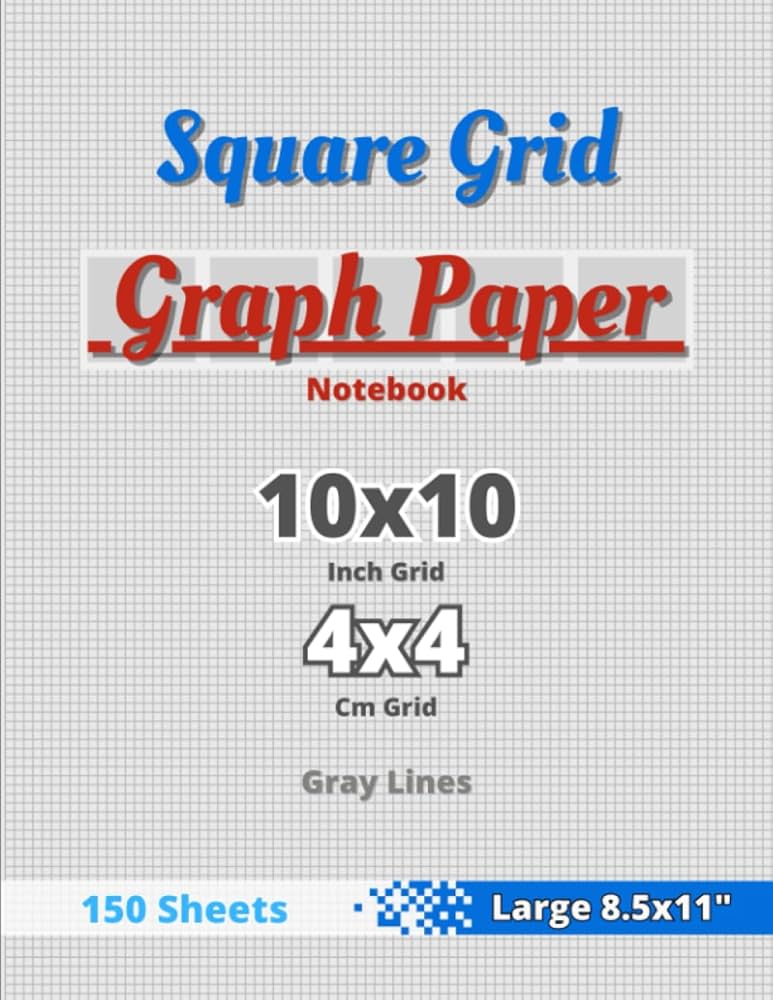 square-grid-graph-paper-notebook-10x10-4x4cm-1-10-0-1-1-4-cm-0-25cm-grid-150-pages-letter-8-50-11-00-in-portrait-gray-lines-inch-four-4-per-cm-for-math-and-science-notes-evobooks-amazon-com-books for Centimeter Grid Paper Free Printable Square Grid Graph Paper Notebook: 10x10