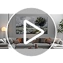 ERQINHUA Gray Large Canvas Wall Art For Living Room Farmhouse Wall Decor For Bedroom Office Mural Field scenery Paintings Tree Landscape Printed Artwork Wall Pictures Home Decorations art 24"X48"