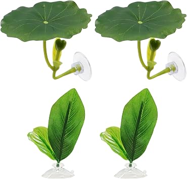 Fish Leaves, Suction Pad, 3.94x1.97x1.97 inches, Soft Hammock, Simulated Plant, Natural Decoration, Aquarium Rest Spot, Aquatic Ornament, Betta Shelter, for Tank Comfort, Health Support, Fish Habitat